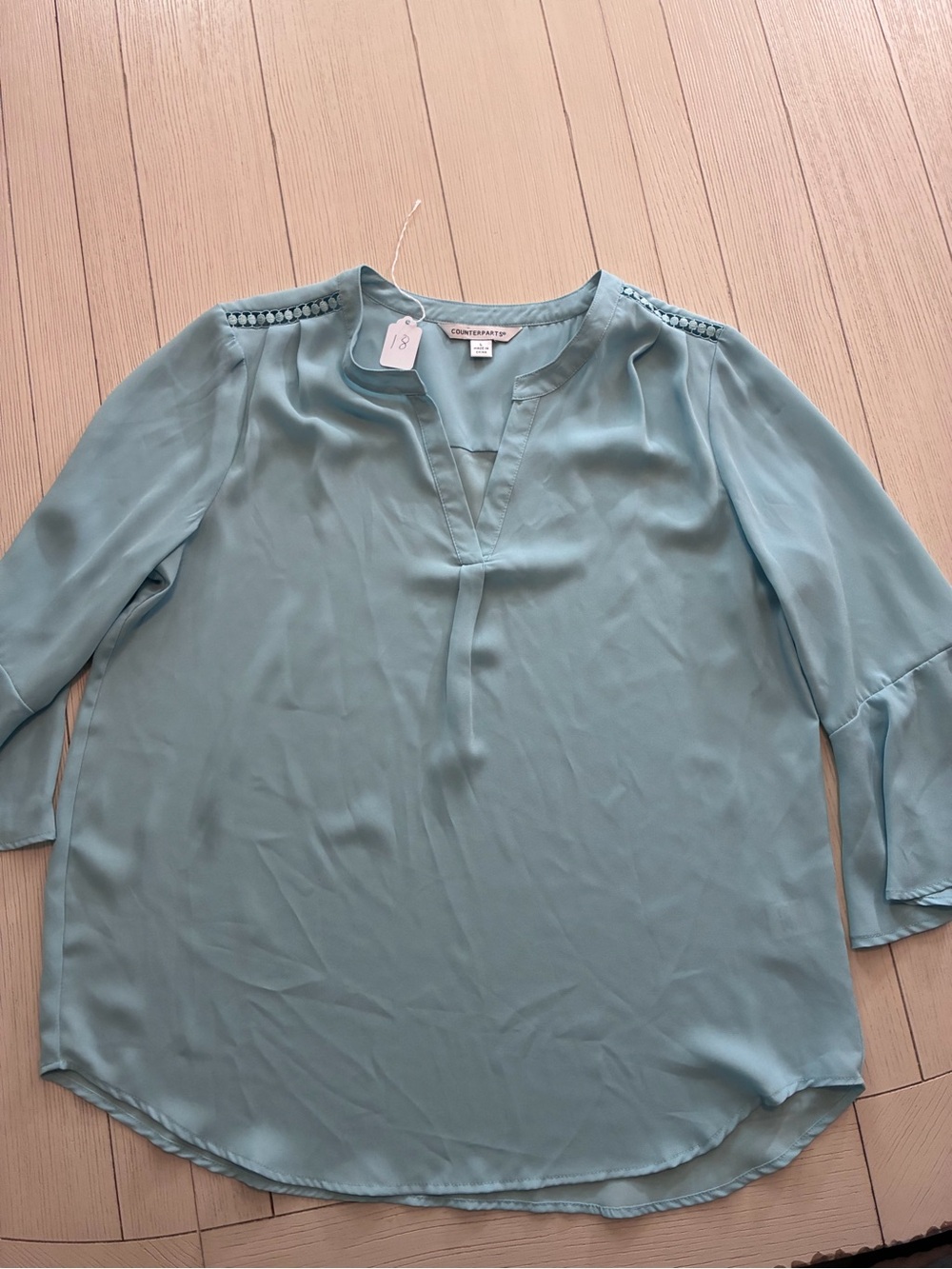 Counterparts Pale Blue Split-Neck Tunic